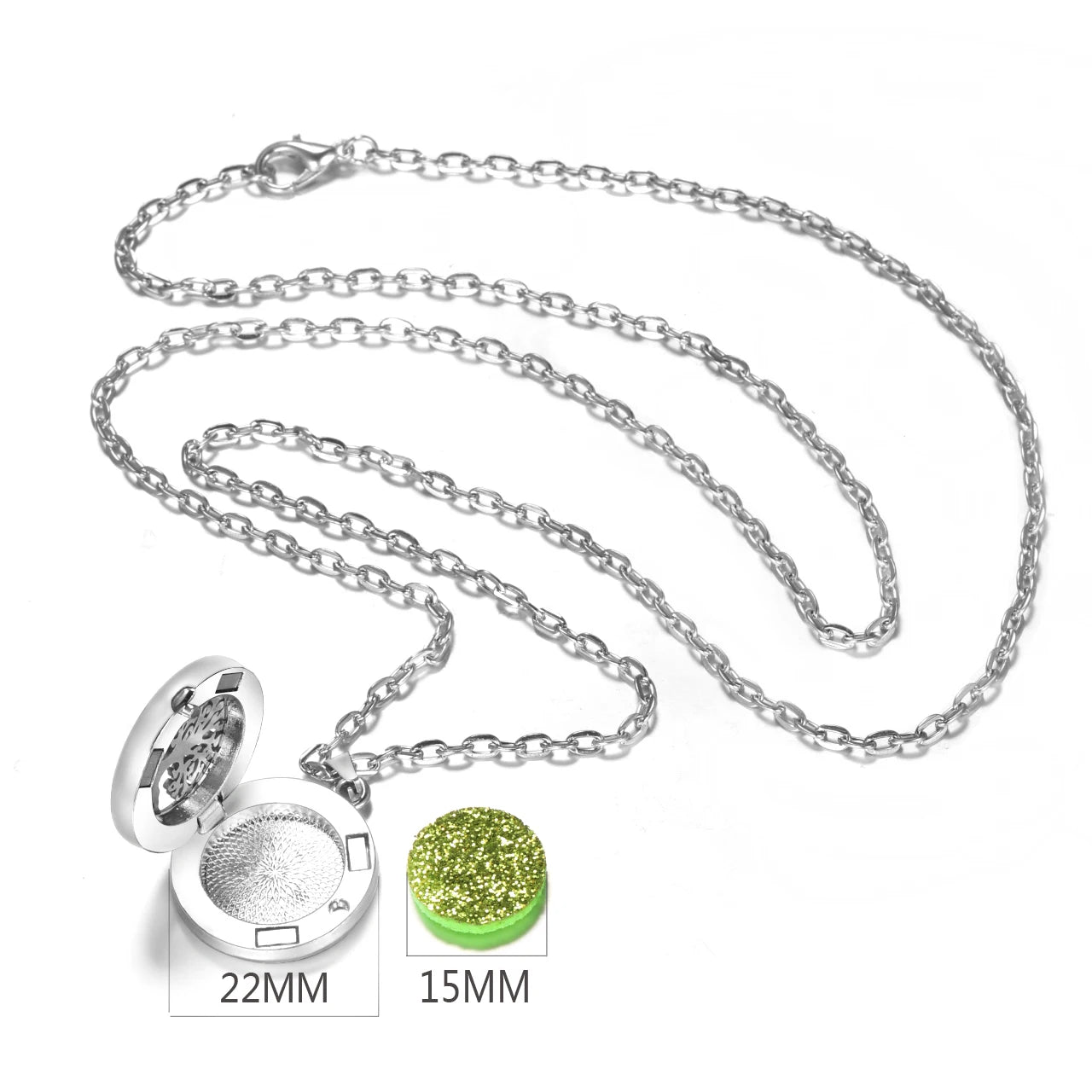 Essential Oil Diffuser Necklace – Stainless Steel Locket Pendant